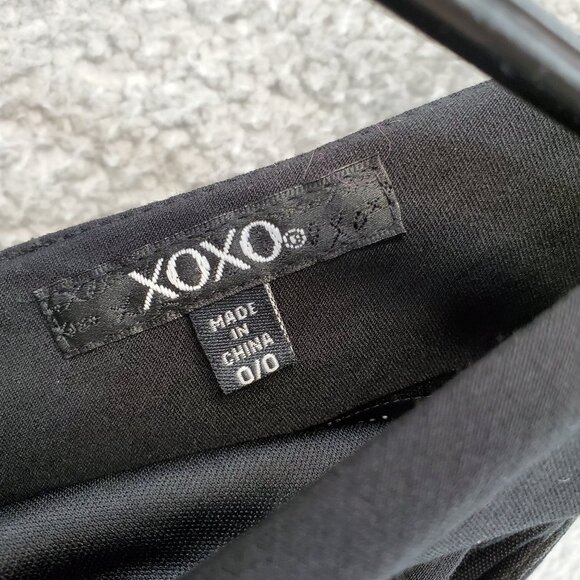 Swing Dress Little Black Dress Sleeveless V Neck Flare Skirt XOXO Size O - Picture 5 of 9